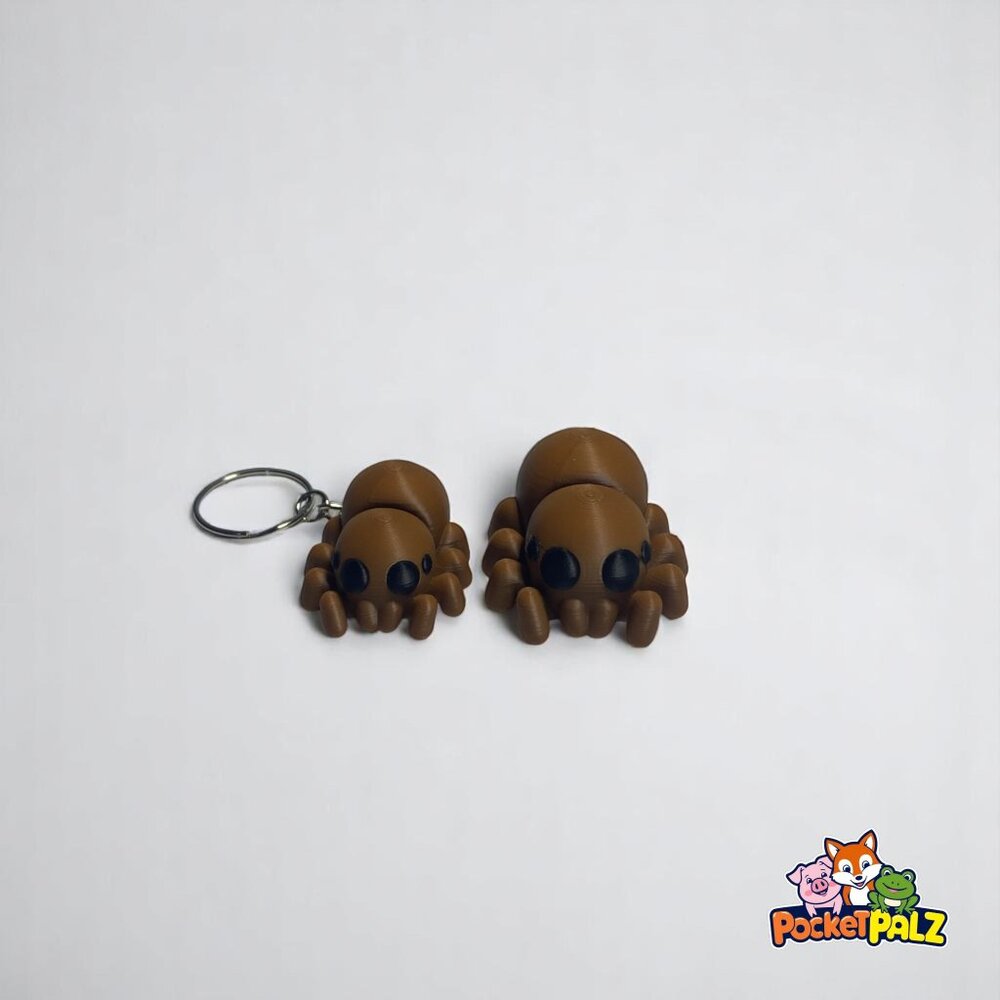 3D Printed Articulated Baby Spider Fidget Toy and Keychain